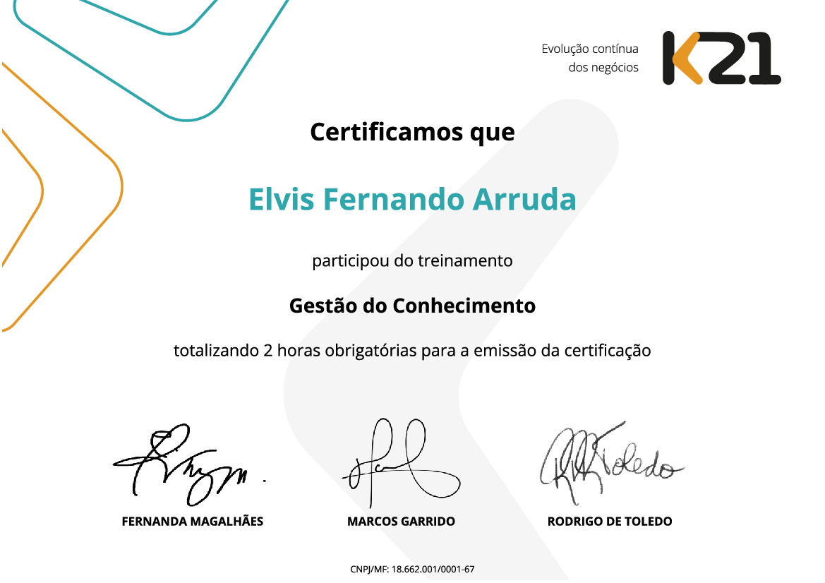 Certificado K21